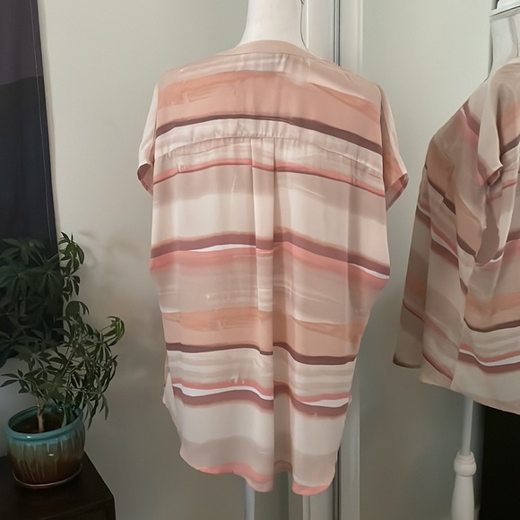 NWOT Torrid Pink Striped Blouse, Size 2X - Picture 4 of 7